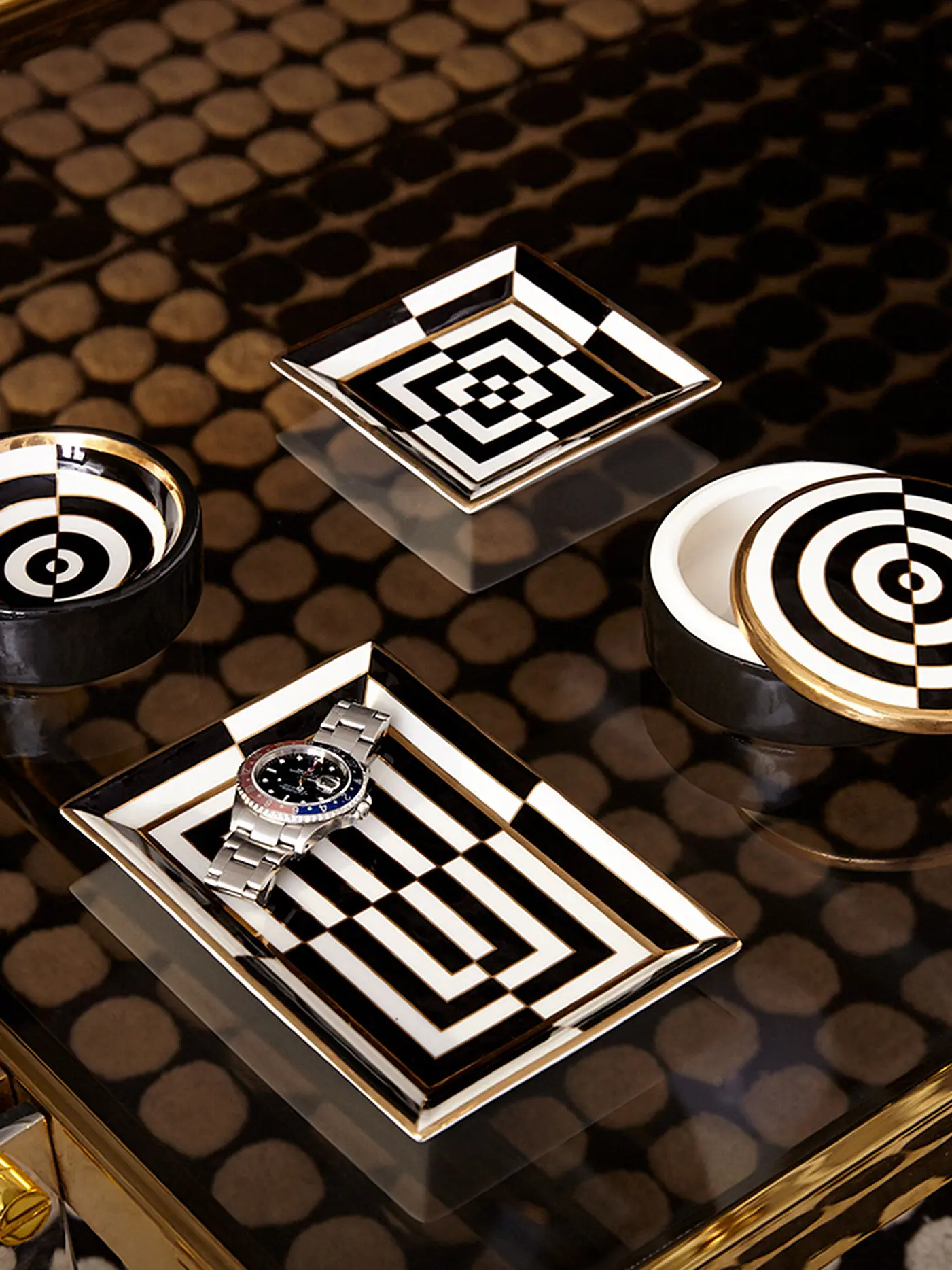 JONATHAN ADLER | Schale OP ART 11,5cm Black / White | 